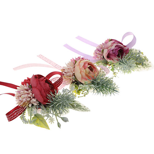 

Wedding Flowers Wrist Corsages Wedding / Special Occasion Fabrics 0-10 cm