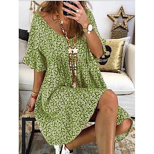 

Women's Wine Purple Dress Shift Polka Dot V Neck S M