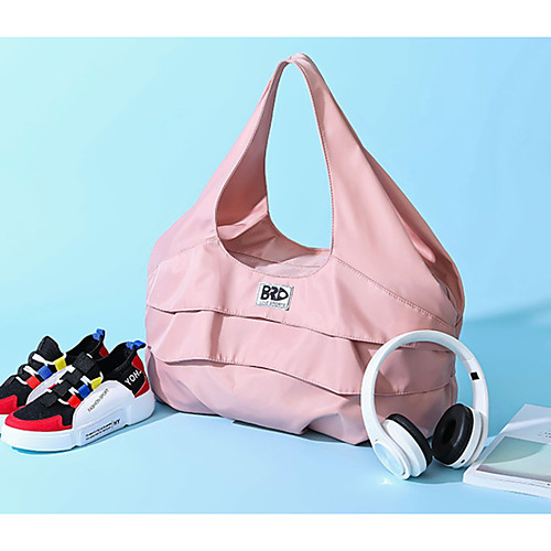 

Women's Zipper Oxford Cloth Top Handle Bag Solid Color Blushing Pink / Black