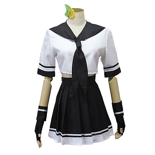 

Inspired by Aotu World Lemon Anime Cosplay Costumes Japanese Cosplay Suits Top Skirt Gloves For Women's / Tie / Headwear