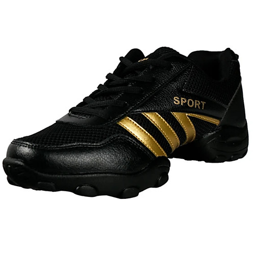 

Men's Dance Sneakers PU Flat Flat Heel Dance Shoes Black / Performance