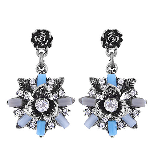 

Women's Drop Earrings Earrings Round Cut Flower Vintage European Fashion Imitation Diamond Earrings Jewelry Gold / Silver For Gift Daily Wear Date Going out Work One Pair