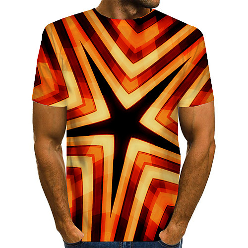 

Men's Daily Basic T-shirt - 3D Rainbow