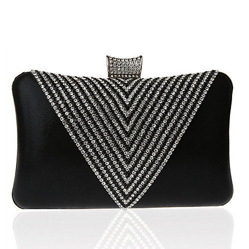 

Women's Glitter / Crystals Polyester / Alloy Evening Bag Geometric Pattern Gold / Silver / Black