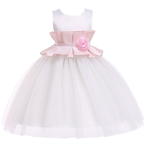 

Princess Dress Flower Girl Dress Girls' Movie Cosplay A-Line Slip Cosplay Pink / Beige Dress Halloween Carnival Masquerade Tulle Polyester