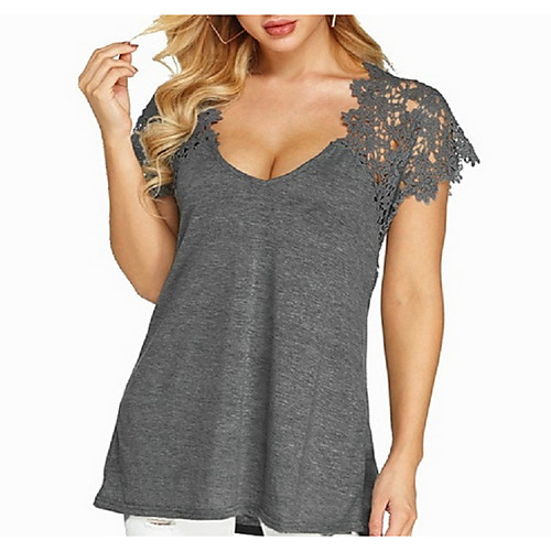 

Women's Daily T-shirt - Solid Colored Wine