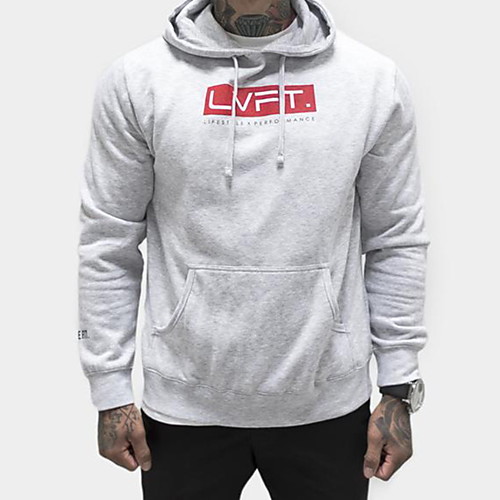 

Men's Casual Hoodie - Letter Gray US32 / UK32 / EU40
