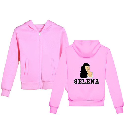 

Inspired by Cosplay Selena quintanilla Cosplay Costume Hoodie Pure Cotton Print Printing Hoodie For Boys'