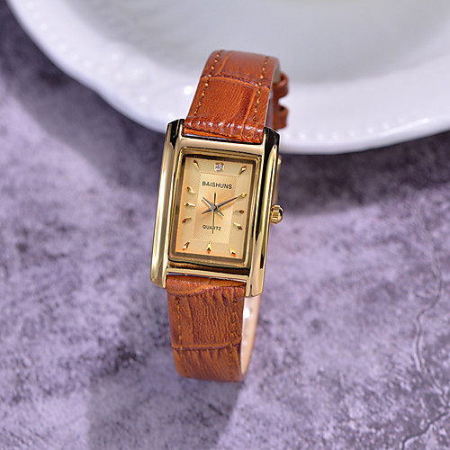 

Quartz Watches Casual Fashion Black Brown PU Leather Chinese Quartz Black Golden / Brown White / Black Casual Watch Lovely 1 pc Analog