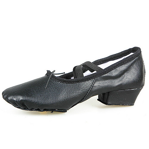 

Women's Ballet Shoes PU Heel Thick Heel Dance Shoes Black / Gold / Silver
