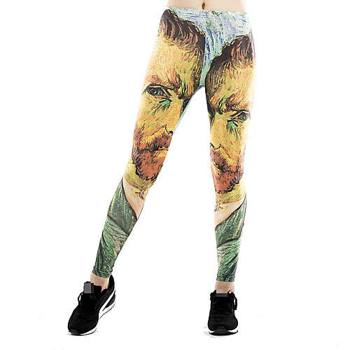 

Women's High Waist Leggings Running Tights Compression Pants Sports Winter Underwear Leggings Bottoms Running Fitness Jogging Moisture Wicking Butt Lift Tummy Control 3D Print Green / High Elasticity