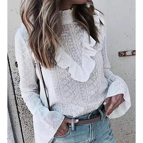 

Women's Daily Blouse - Solid Colored White