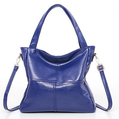 

Women's Zipper PU Top Handle Bag Solid Color Wine / Blushing Pink / Blue