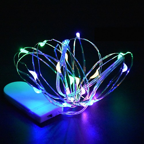 

5pcs Mini LED String light 3M Silver Wire Fairy Lights for Garland Home Christmas Wedding Party Decoration Powered by CR2032 Battery