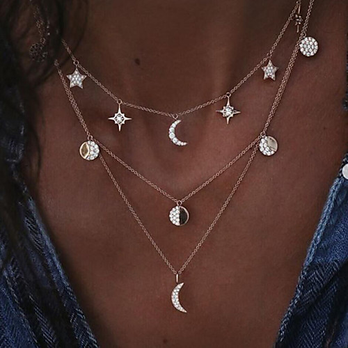 

Women's Necklace Friends European Romantic Casual / Sporty Sweet Chrome Gold Silver 40 cm Necklace Jewelry 1pc For Street Festival