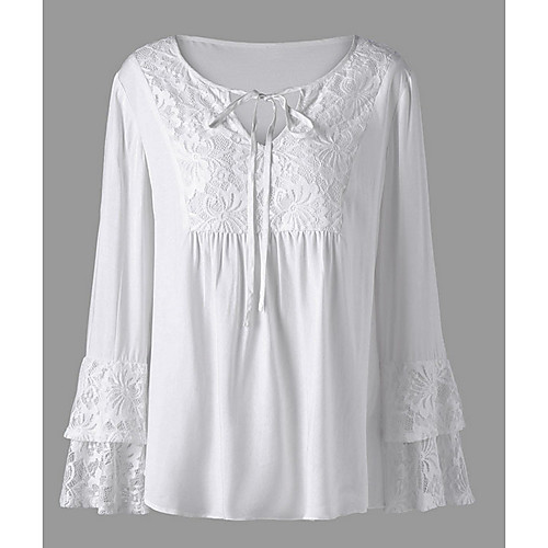 

Women's Daily Blouse - Solid Colored White