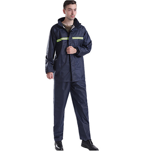

Protective Clothing Anti Dust And Droplet Men's Fall & Winter Suit, Solid Colored Stand Long Sleeve Polyester Navy Blue