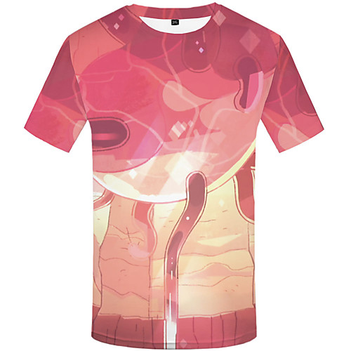 

Men's Daily Street chic T-shirt - Galaxy / 3D Print Rainbow