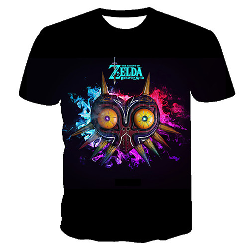 

Men's Daily Going out Exaggerated T-shirt - 3D / Animal / Visual Deception Owl, Print Black