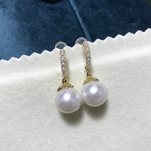 

Women's Earrings Vintage Style Wedding Birthday Baroque Pearl Earrings Jewelry White For Vacation Festival 1 Pair