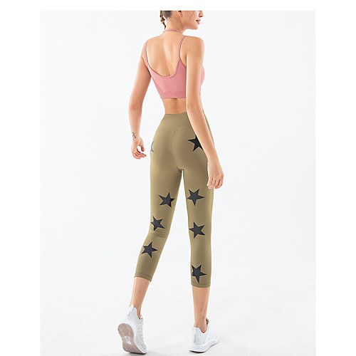 

Women's Sporty / Basic Legging - Geometric, Print High Waist Army Green Black Navy Blue S M L