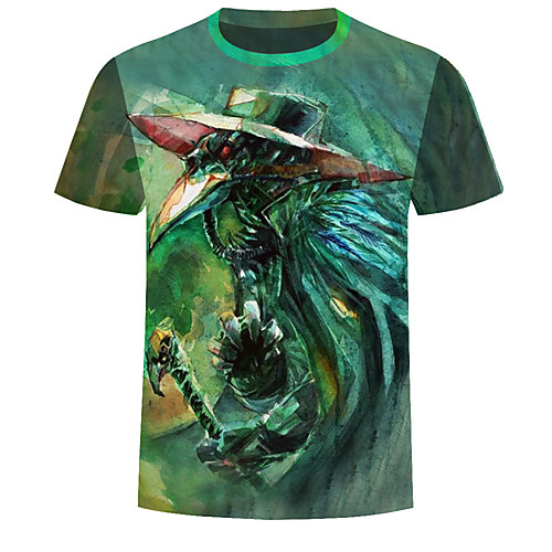 

Men's Daily Weekend Basic T-shirt - Color Block / 3D / Letter GreenPlague Doctor Plague Doctor