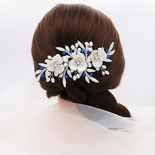 

Vintage Fashion Cubic Zirconia / Alloy Hair Combs with Rhinestone / Imitation Pearl / Crystals 1pc Wedding / Party / Evening Headpiece