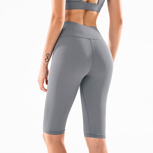 

Women's Sporty / Basic Legging - Solid Colored High Waist Blue Black Gray S M L