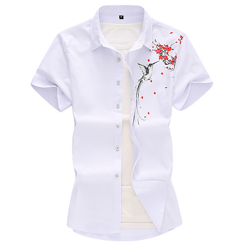 

Men's Daily Weekend Chinoiserie / Elegant Shirt - Floral / 3D Black