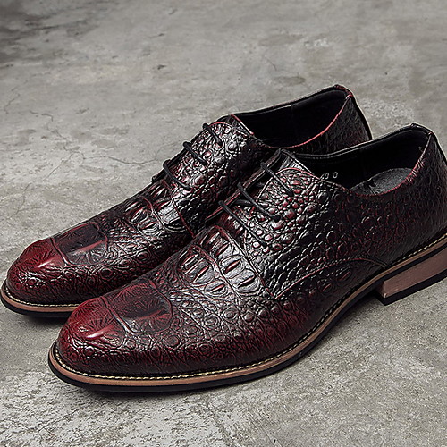 

Men's Microfiber Spring & Summer British Oxfords Light Red / Gold / Black