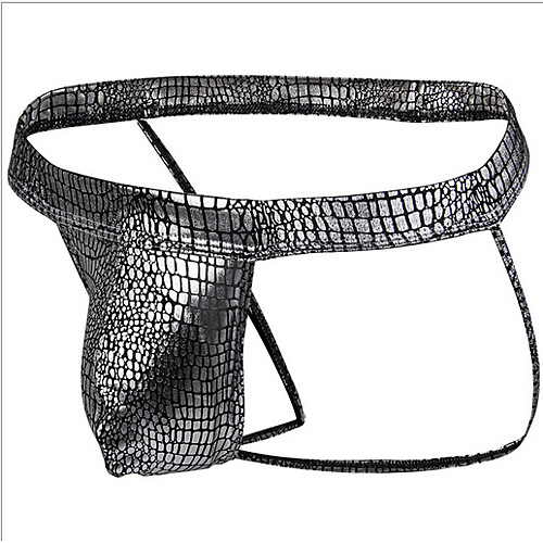 

Men's Basic G-string Underwear Mid Waist Gold Blue Silver M L XL