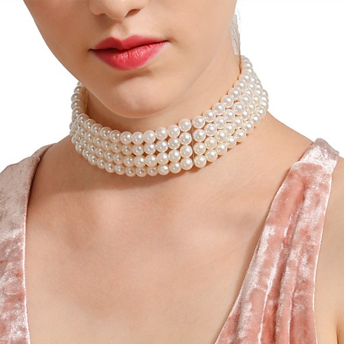 

Women's Necklace Friends European Romantic Casual / Sporty Sweet Chrome White Silver 28 cm Necklace Jewelry 1pc For Street Festival