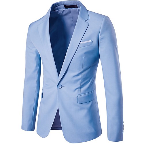 

Men's Blazer Notch Lapel Polyester Wine / Purple / Red