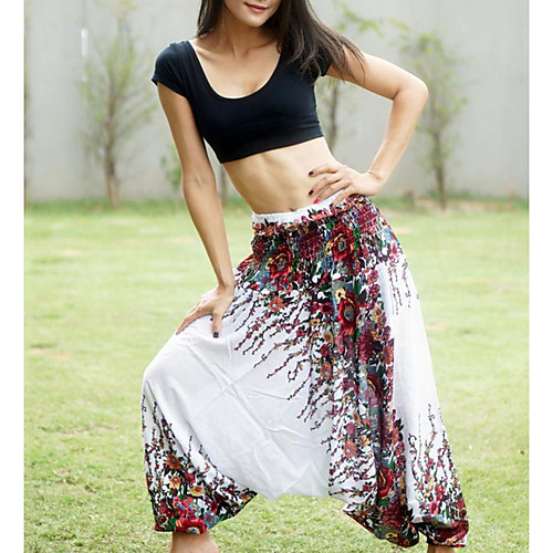 

Women's Sporty Bloomers Pants - Print White Red One-Size