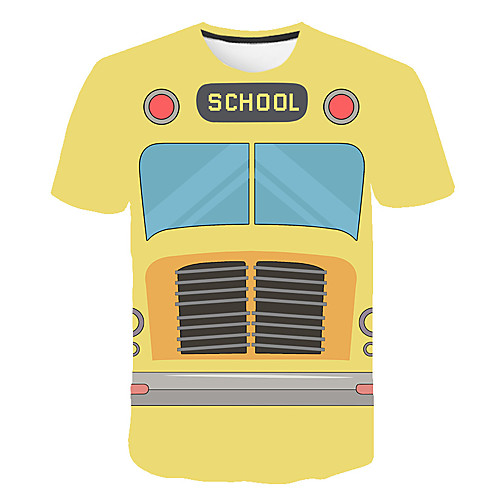 

Men's Daily Going out Basic T-shirt - 3D / Cartoon / Machine Print Yellow