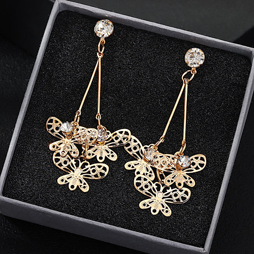 

Women's Drop Earrings Earrings Hollow Out Fashion Classic Trendy Fashion Cute Elegant Imitation Diamond Earrings Jewelry Gold For Date Vacation Birthday Beach Festival 1 Pair