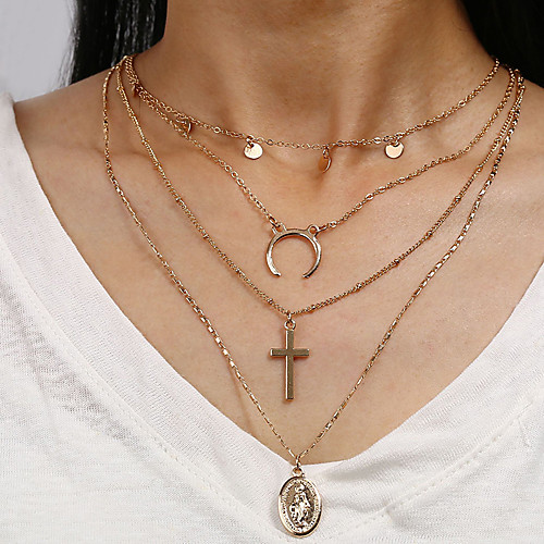 

Women's Pendant Necklace Necklace Friends European Romantic Casual / Sporty Sweet Chrome Gold 55 cm Necklace Jewelry 1pc For Street Festival