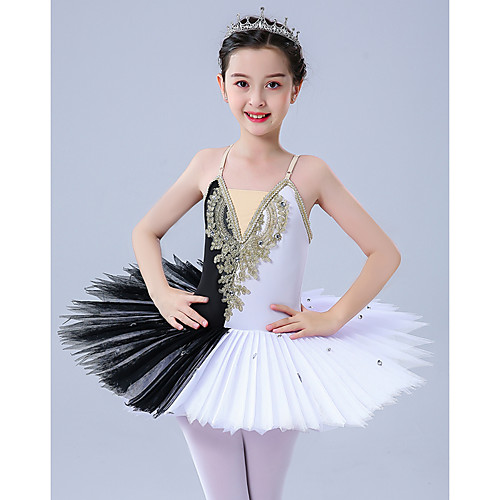 

Ballet Leotards / Tutus & Skirts Girls' Performance / Theme Party Polyester / Tulle Pleats / Pearls / Embroidery Sleeveless Leotard / Onesie