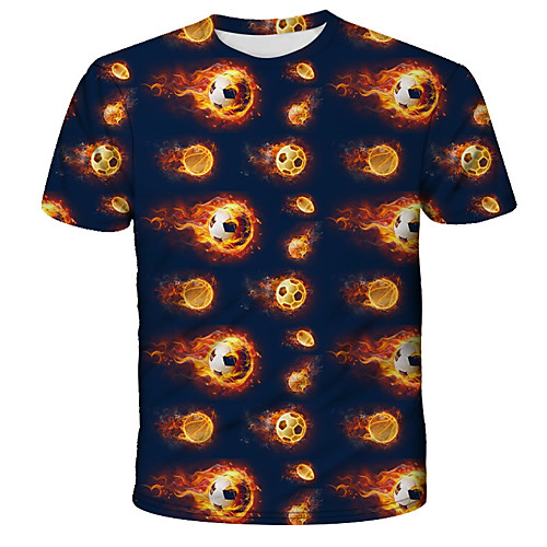 

Men's Daily Holiday Street chic / Exaggerated T-shirt - 3D / Tie Dye / Animal Wolf, Print Rainbow