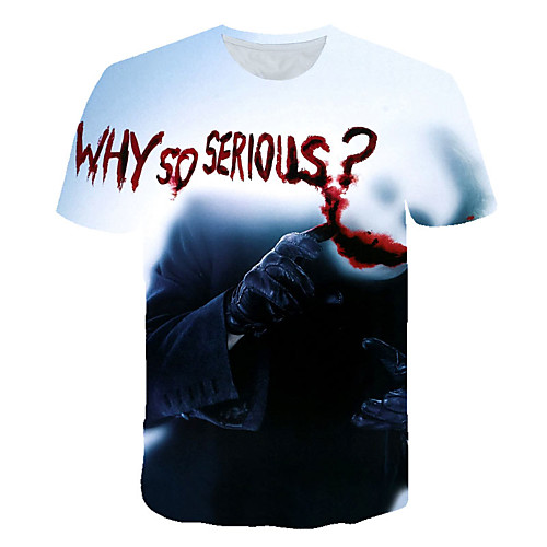 

Men's Daily Sports Street chic / Exaggerated T-shirt - 3D / Skull / Letter Print White