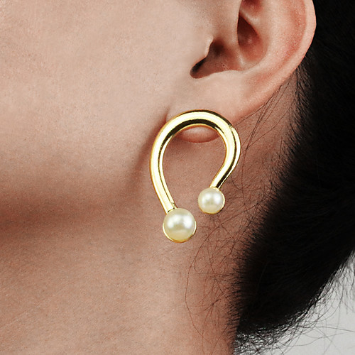

Women's Stud Earrings Earrings Classic Fashion Simple Classic Bohemian Trendy Fashion Imitation Pearl Earrings Jewelry Gold / Silver For Birthday Gift Date Vacation Festival 1 Pair