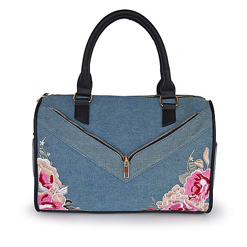 

Women's Zipper PU Crossbody Bag Floral Print Blue / Dark Blue