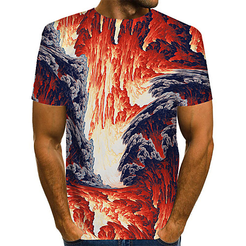 

Men's Daily Basic T-shirt - 3D Rainbow
