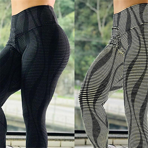 

Women's High Waist Yoga Pants Winter 3D Print Yellow Black Running Gym Workout Leggings Sport Activewear Quick Dry Butt Lift Tummy Control High Elasticity Skinny