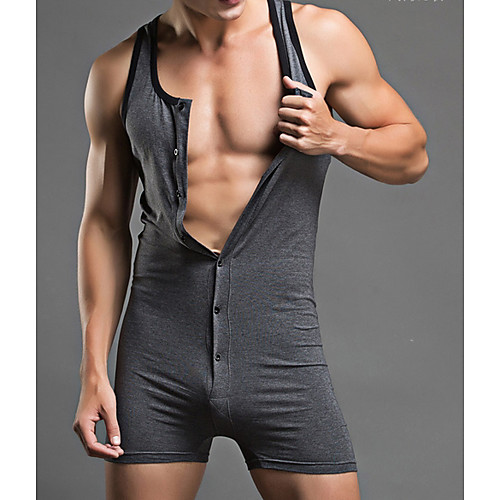 

Men's Normal Cotton Sexy Long Johns Solid Colored Mid Waist