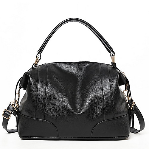 

Women's Zipper PU Top Handle Bag Solid Color Red / Blue / Brown