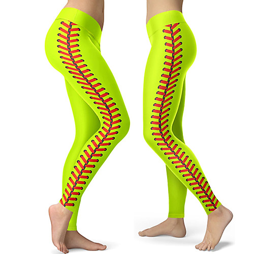

Women's High Waist Yoga Pants Winter 3D Print Green Running Fitness Gym Workout Leggings Sport Activewear Quick Dry Butt Lift Tummy Control High Elasticity Skinny