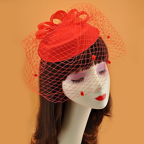 

Net Fascinators with Solid 1 Piece Tea Party / Horse Race Headpiece