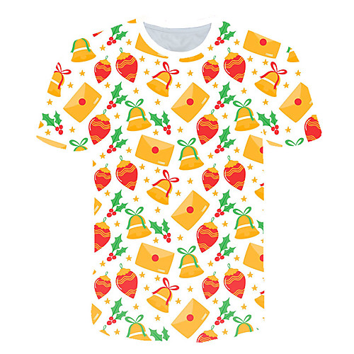 

Men's Daily Sports Basic / Exaggerated T-shirt - Color Block / 3D / Graphic Print Rainbow