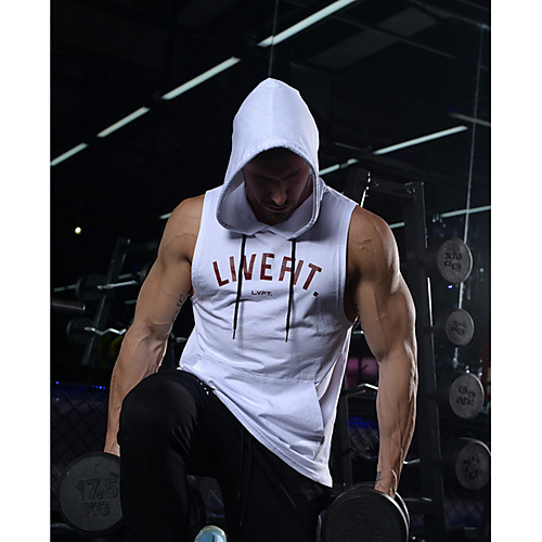 

Men's Sports Tank Top - Letter White